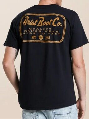 Men’s Ariat Black Graphic Logo Shory Sleeve T-Shirt - Unisex